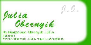 julia obernyik business card